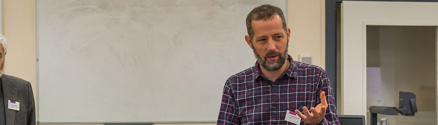 A University researcher delivering a lecture