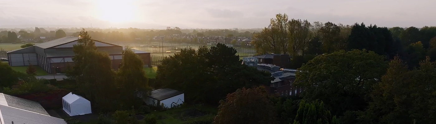 Aerial view of the Firs Botanical Grounds