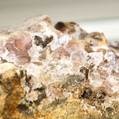 Close-up of a crystal rock formation