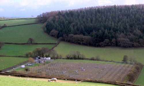 MST radar wind-profiling equipment in a field at Aberystwyth